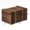 Vintiquewise Rectangular Wooden Treasure Chest Rustic Dark Wood Decorative Storage Box and Organizer for Trinkets Jewelry Coins Letters or Gift Packaging Vintage-Style Accent for Home or Office Decor